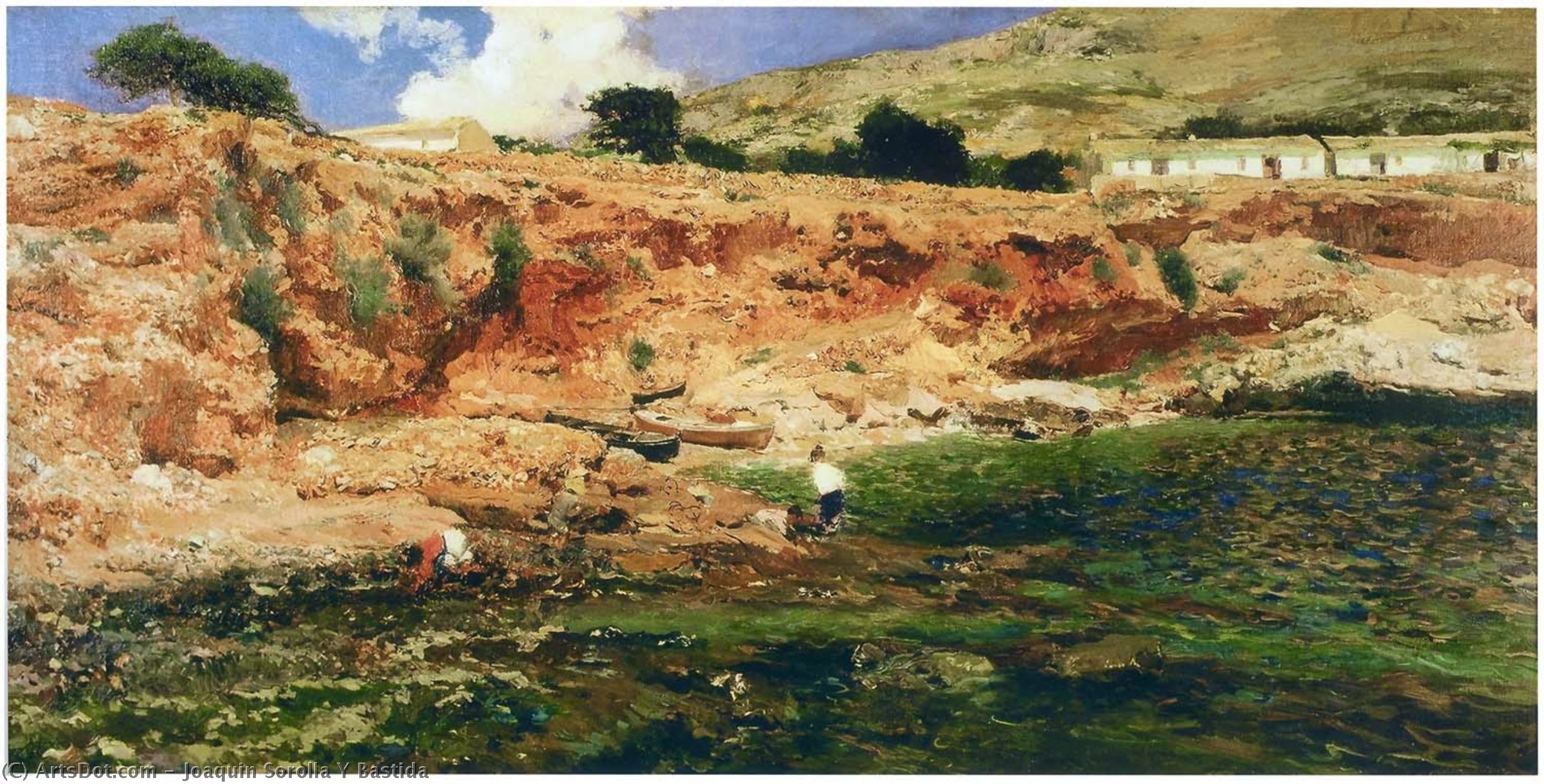 Wikioo.org - The Encyclopedia of Fine Arts - Painting, Artwork by Joaquin Sorolla Y Bastida - The Small cove, Javea