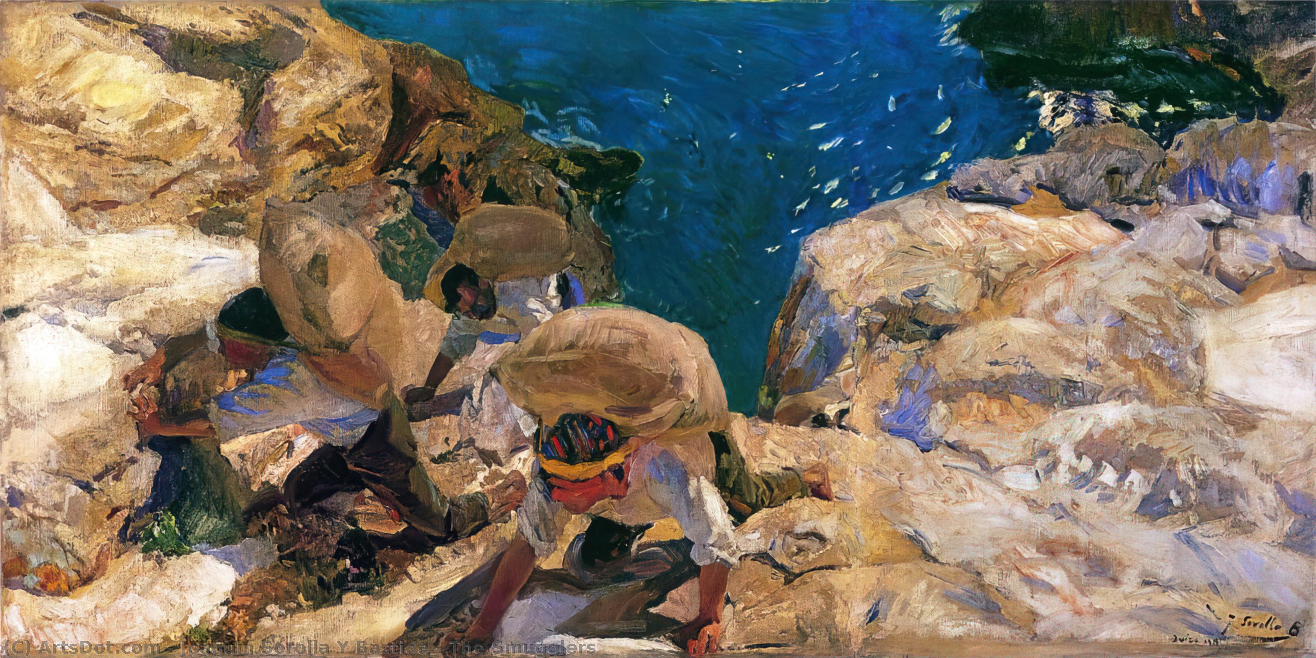 Wikioo.org - The Encyclopedia of Fine Arts - Painting, Artwork by Joaquin Sorolla Y Bastida - The Smugglers