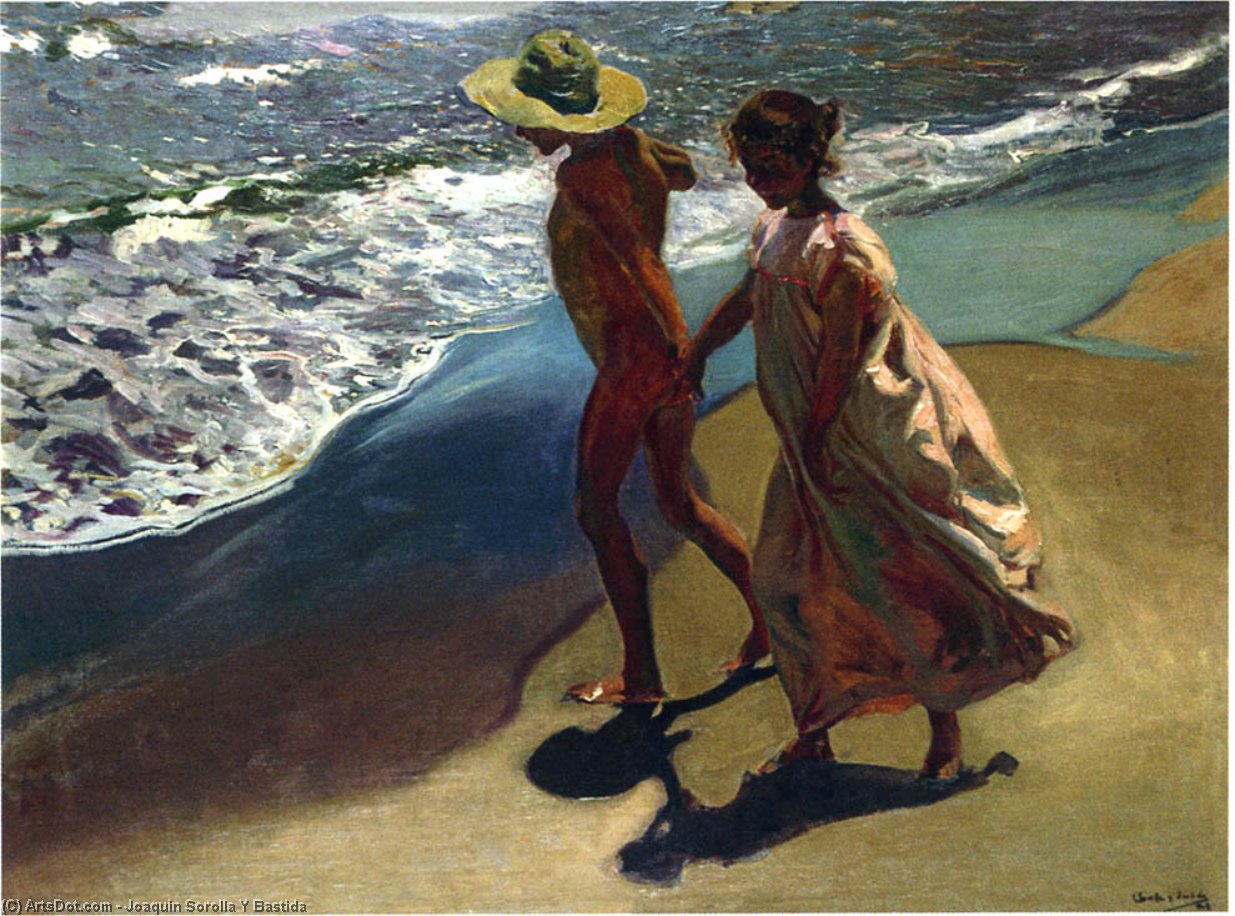 Wikioo.org - The Encyclopedia of Fine Arts - Painting, Artwork by Joaquin Sorolla Y Bastida - To the Water