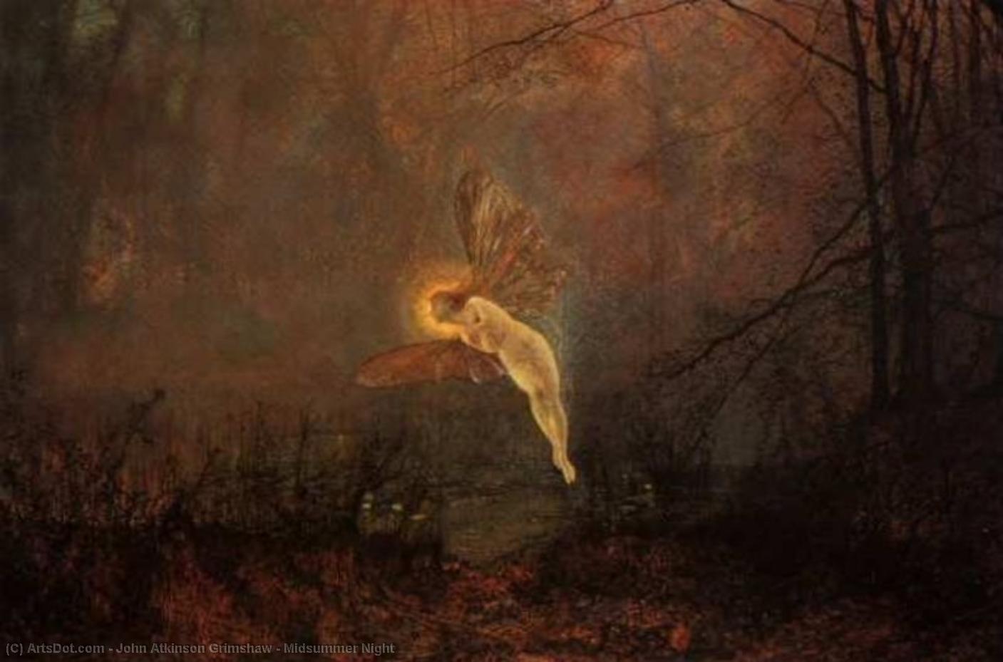 WikiOO.org - Encyclopedia of Fine Arts - Maleri, Artwork John Atkinson Grimshaw - Midsummer Night