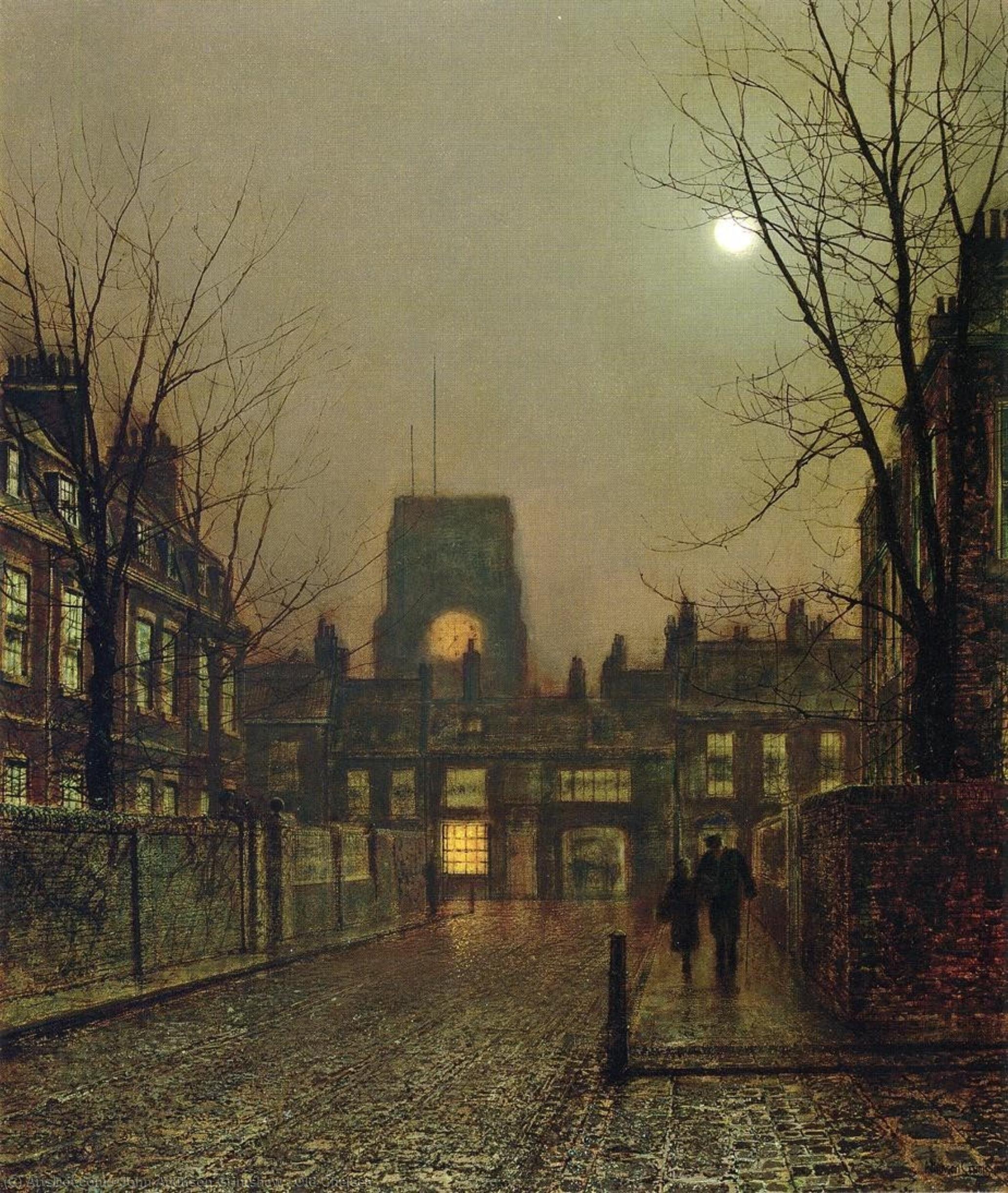 Wikioo.org - The Encyclopedia of Fine Arts - Painting, Artwork by John Atkinson Grimshaw - Old Chelsea