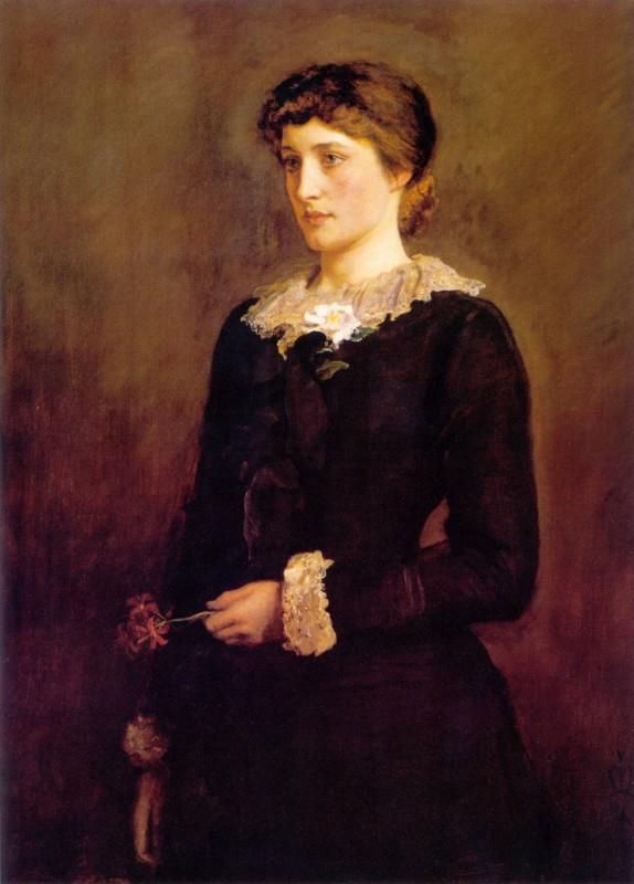 WikiOO.org - Encyclopedia of Fine Arts - Maleri, Artwork John Everett Millais - A Jersey Lilly