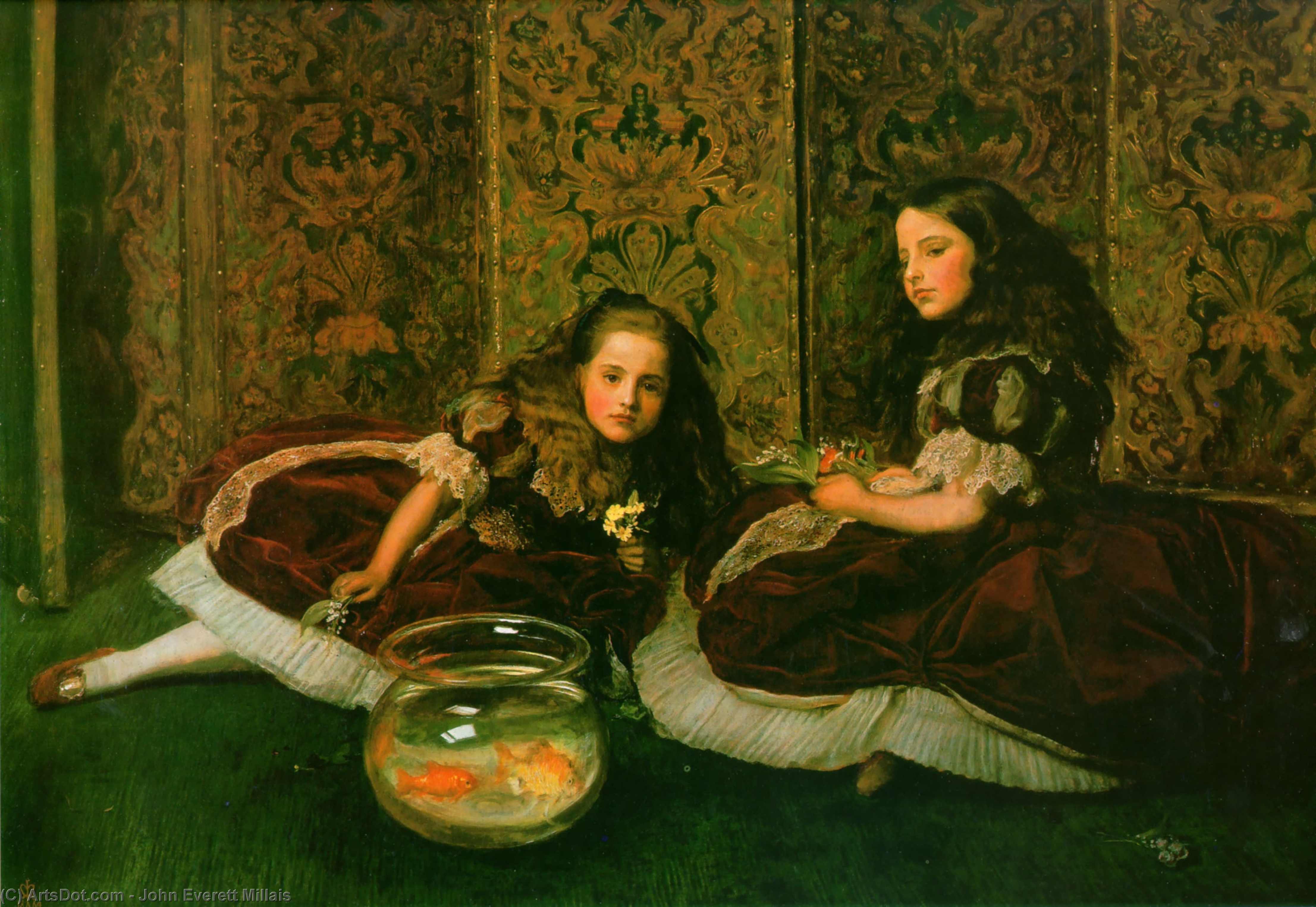 Wikioo.org – La Enciclopedia de las Bellas Artes - Pintura, Obras de arte de John Everett Millais - Horas de ocio
