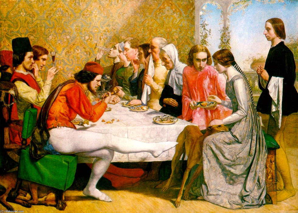 Wikioo.org - Encyklopedia Sztuk Pięknych - Malarstwo, Grafika John Everett Millais - Lorenzo and Isabella
