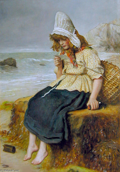 Wikioo.org - The Encyclopedia of Fine Arts - Painting, Artwork by John Everett Millais - Message From the Sea