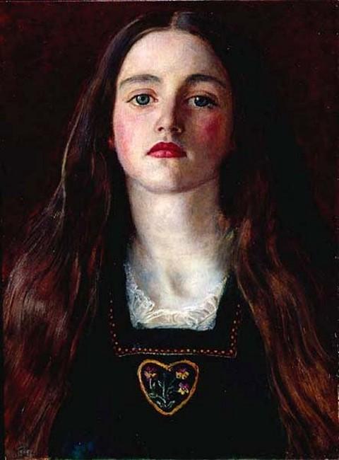Wikioo.org – La Enciclopedia de las Bellas Artes - Pintura, Obras de arte de John Everett Millais - retrato de una niña ( Sophie Pintura )