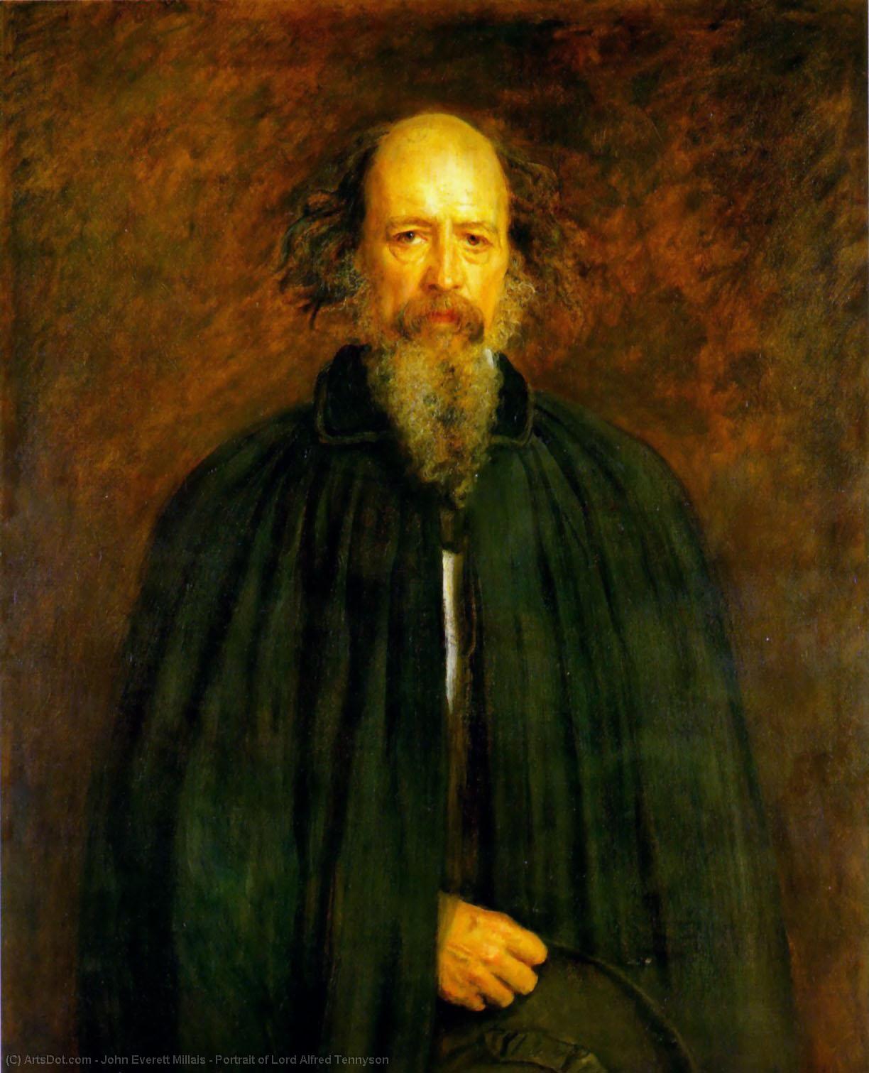 Wikioo.org - The Encyclopedia of Fine Arts - Painting, Artwork by John Everett Millais - Portrait of Lord Alfred Tennyson