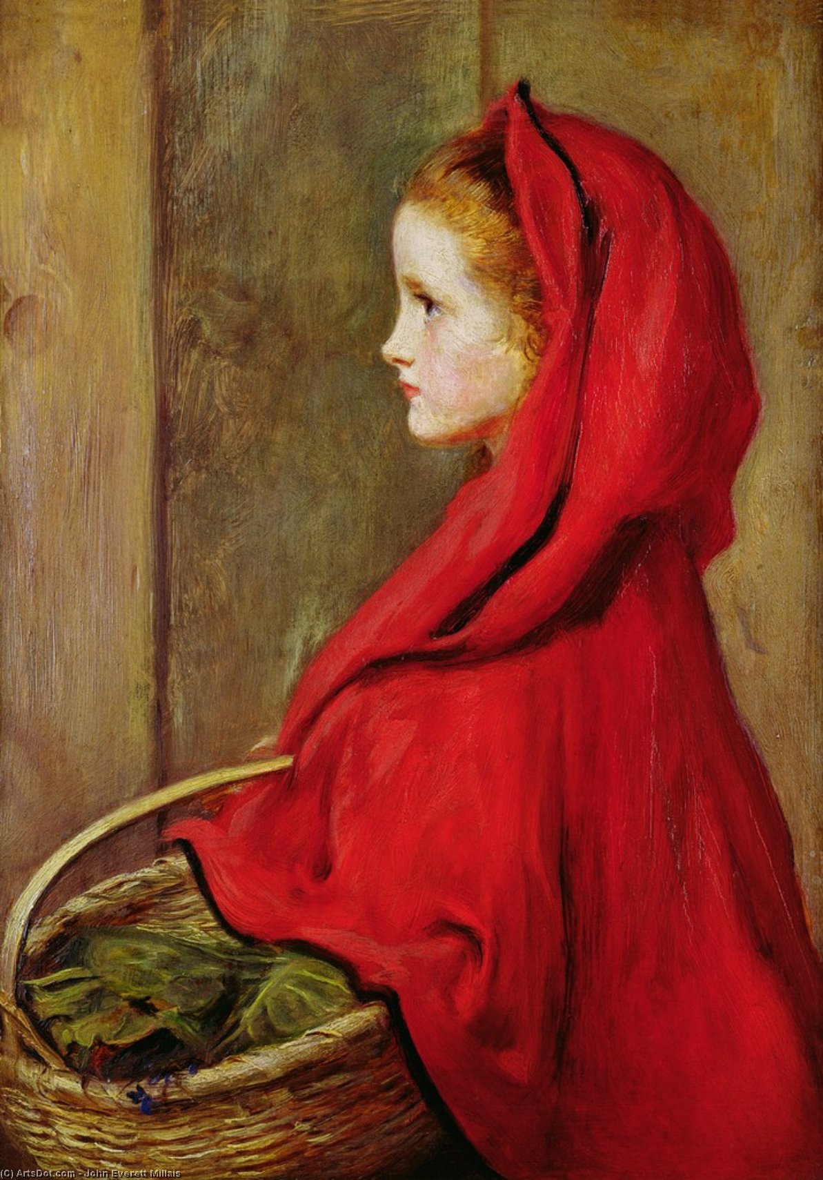 Wikioo.org - The Encyclopedia of Fine Arts - Painting, Artwork by John Everett Millais - Red Riding Hood