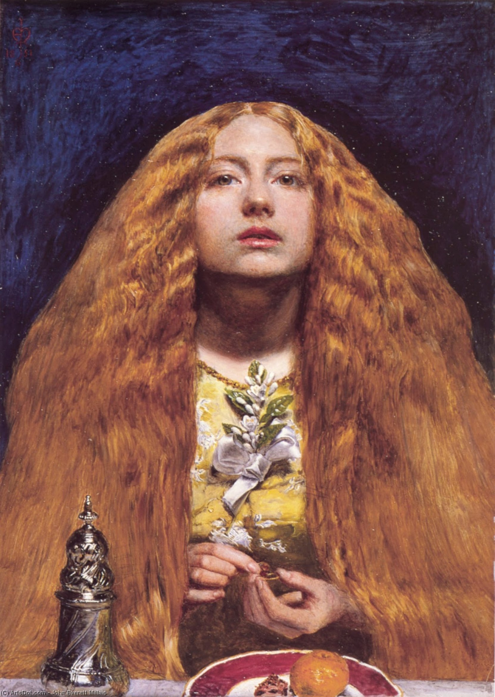 WikiOO.org - Encyclopedia of Fine Arts - Maalaus, taideteos John Everett Millais - The Bridesmaid