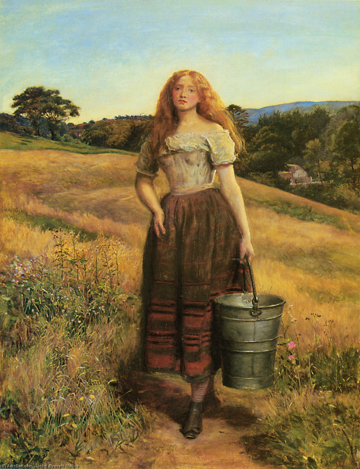 Wikioo.org – L'Encyclopédie des Beaux Arts - Peinture, Oeuvre de John Everett Millais - La fille du fermier