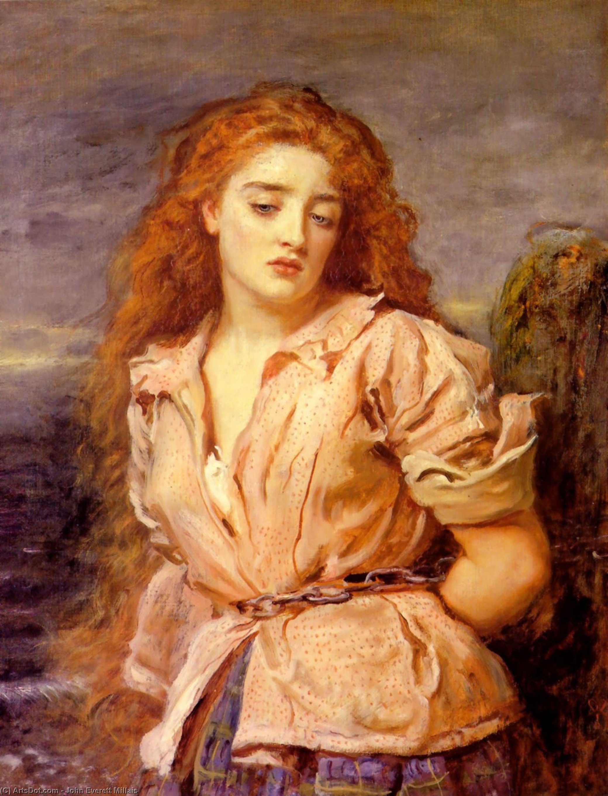 Wikioo.org - The Encyclopedia of Fine Arts - Painting, Artwork by John Everett Millais - The Matyr of the Solway