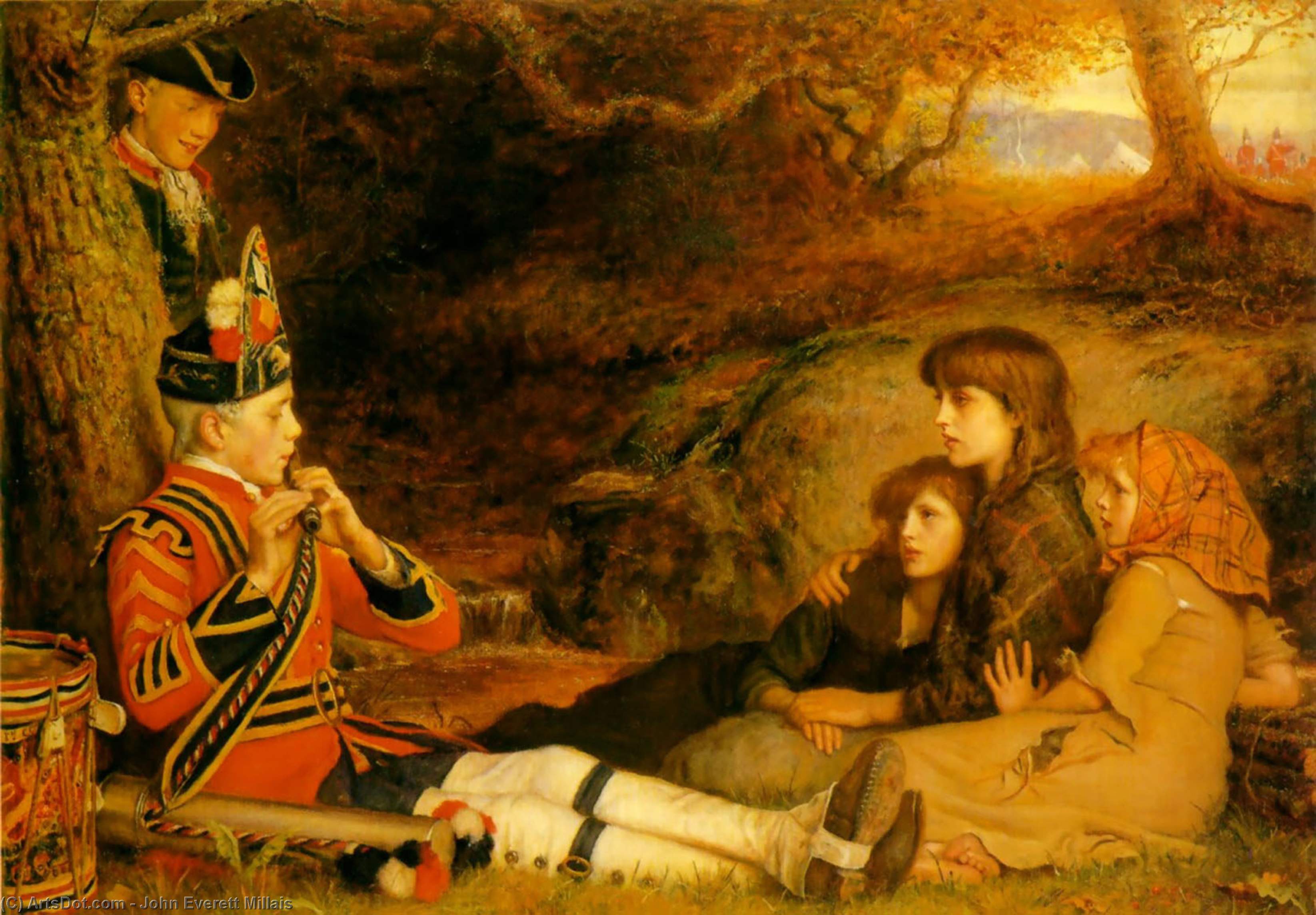 WikiOO.org - Encyclopedia of Fine Arts - Målning, konstverk John Everett Millais - The Piper