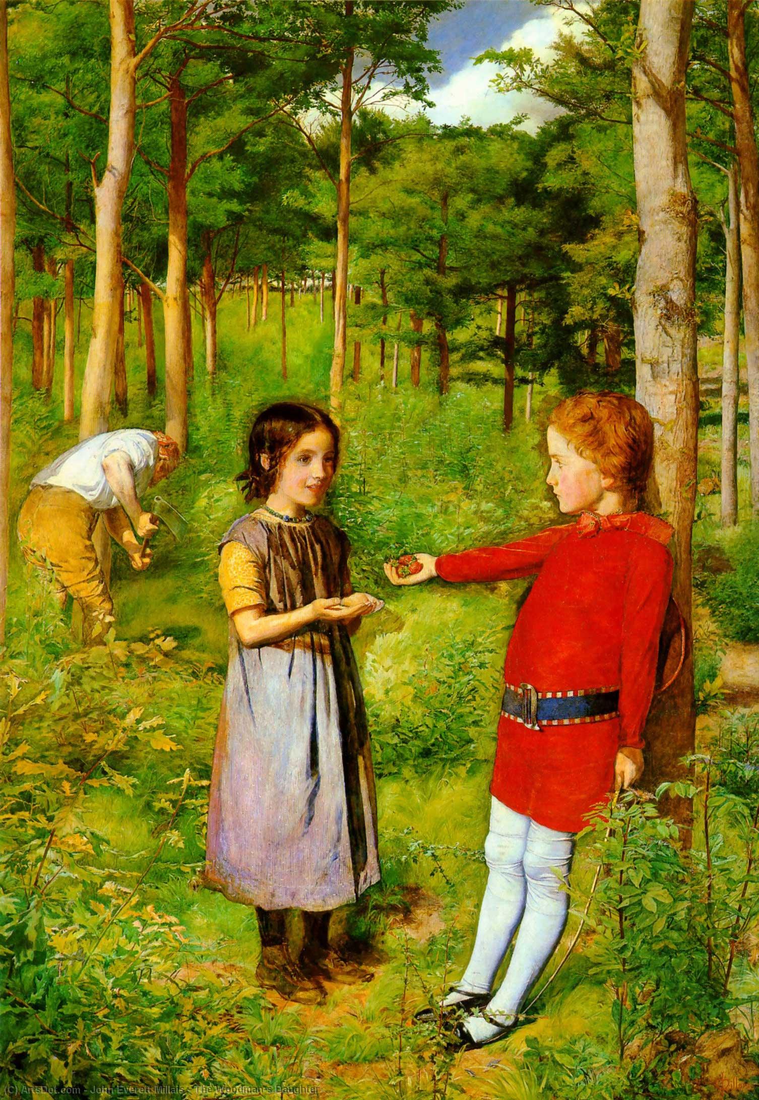 Wikioo.org - The Encyclopedia of Fine Arts - Painting, Artwork by John Everett Millais - The Woodman's Daughter