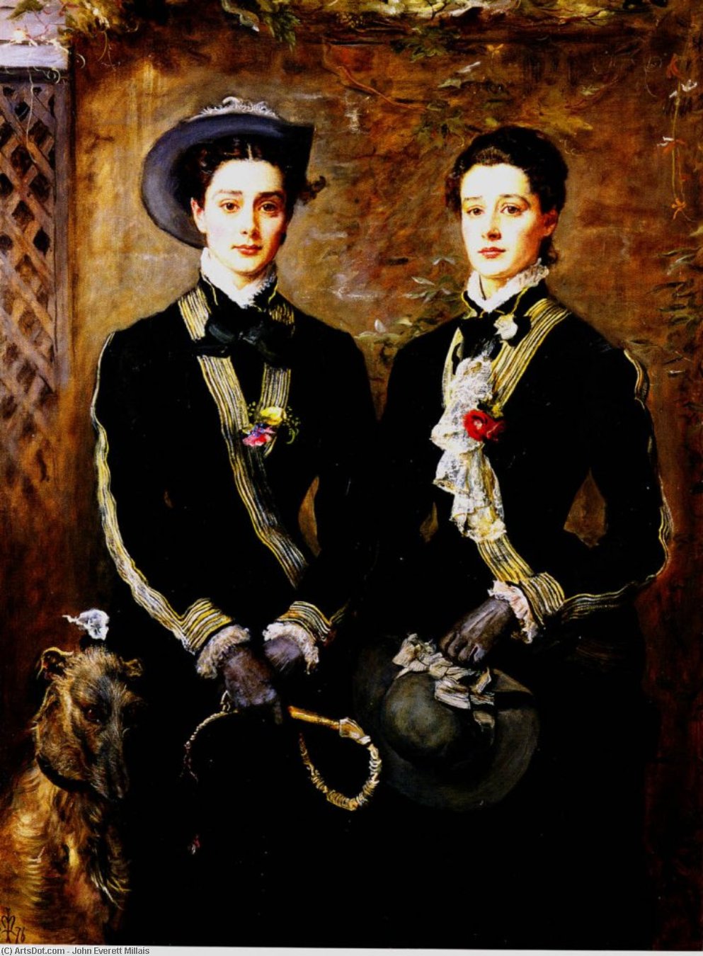 WikiOO.org – 美術百科全書 - 繪畫，作品 John Everett Millais - 双胞胎（Grace和凯特·霍尔）