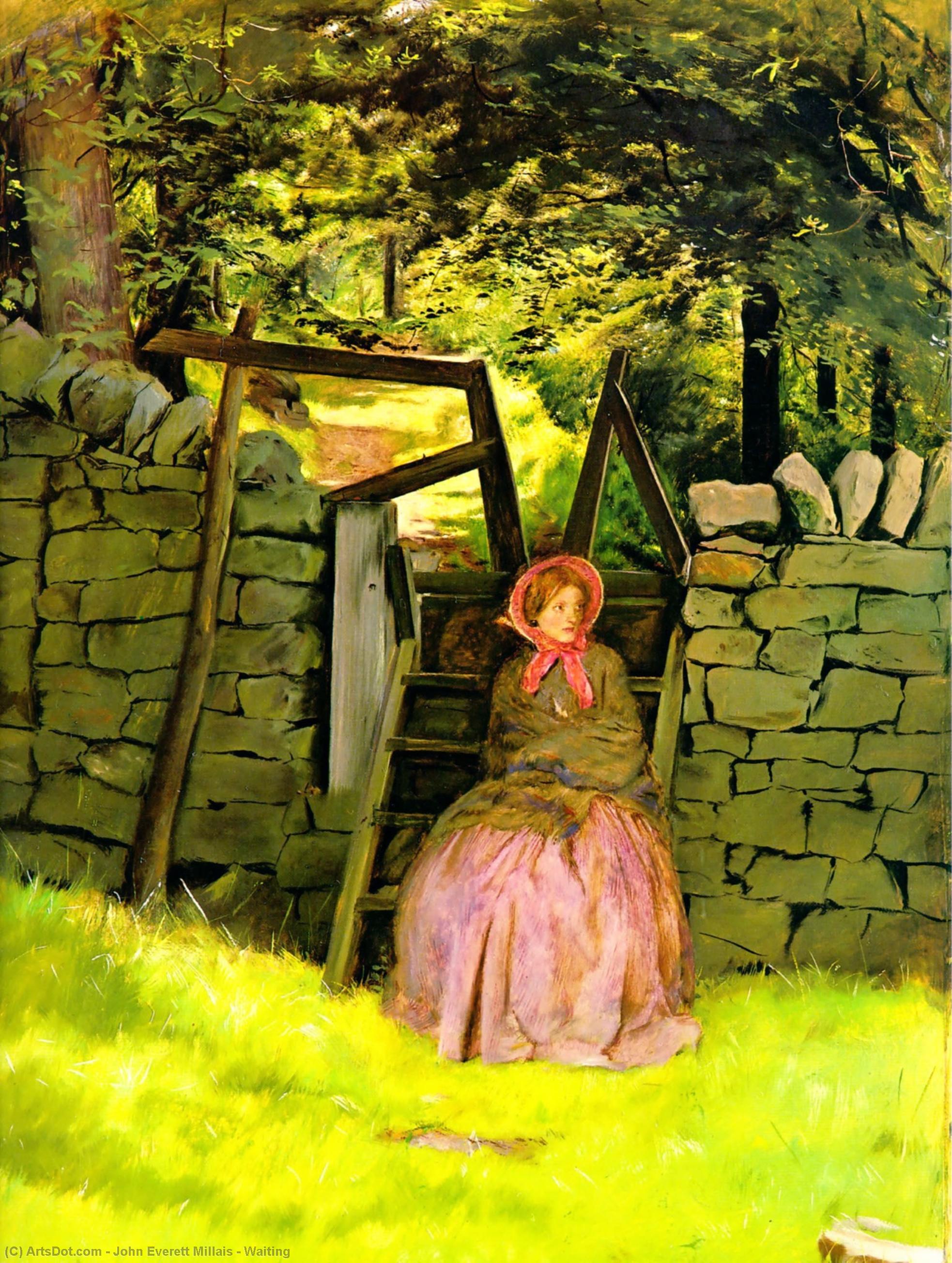 Wikioo.org - The Encyclopedia of Fine Arts - Painting, Artwork by John Everett Millais - Waiting