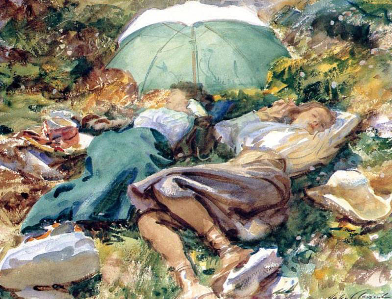 Wikioo.org - The Encyclopedia of Fine Arts - Painting, Artwork by John Singer Sargent - A Siesta