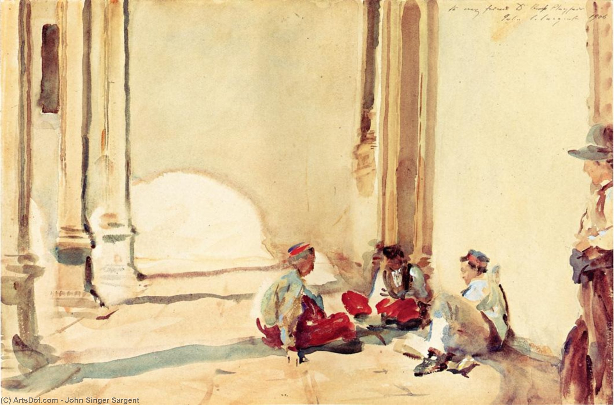 Wikioo.org - The Encyclopedia of Fine Arts - Painting, Artwork by John Singer Sargent - A Spanish Barracks