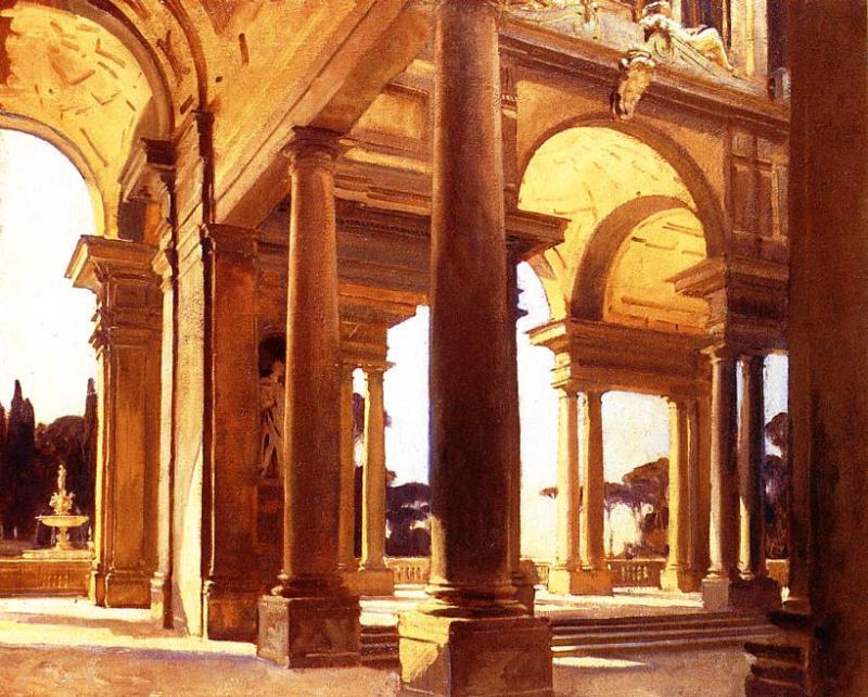 Wikioo.org - The Encyclopedia of Fine Arts - Painting, Artwork by John Singer Sargent - A Study of Architecture, Florence