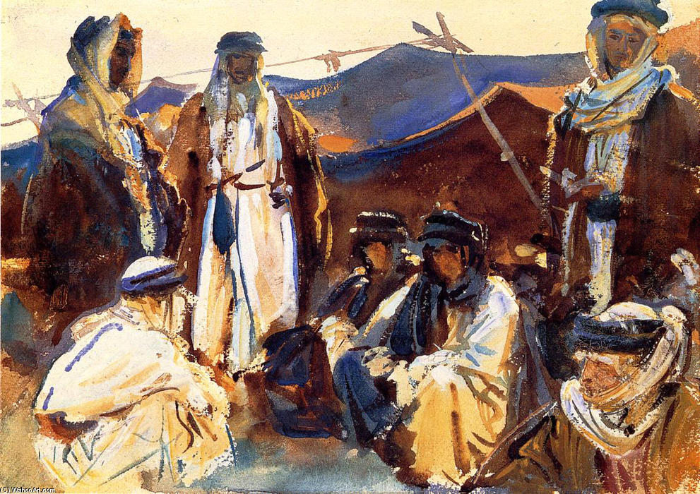 Wikioo.org - The Encyclopedia of Fine Arts - Painting, Artwork by John Singer Sargent - Bedouin Camp