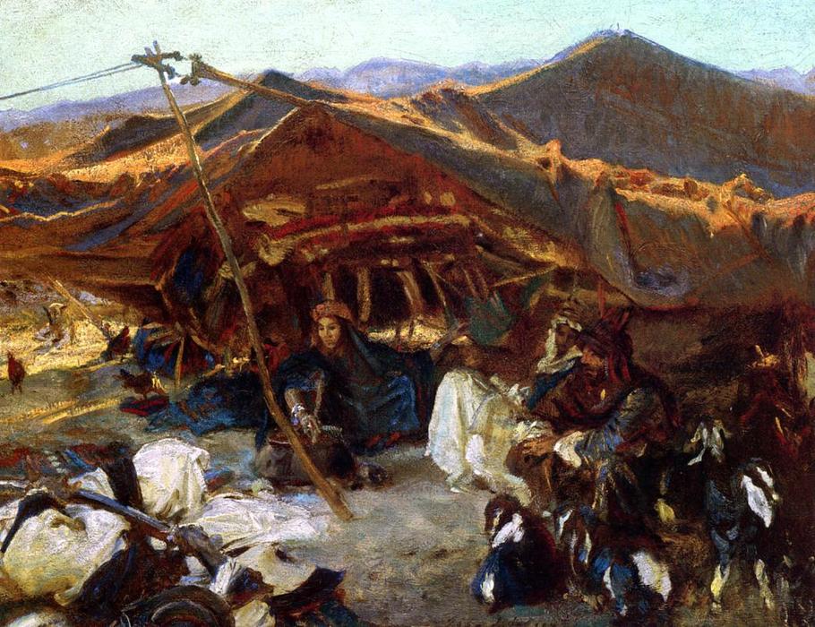 Wikioo.org - The Encyclopedia of Fine Arts - Painting, Artwork by John Singer Sargent - Bedouin Encampment
