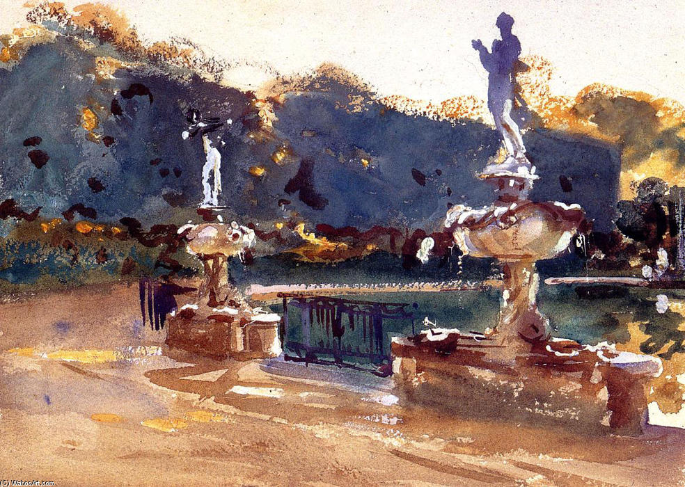 WikiOO.org - Енциклопедия за изящни изкуства - Живопис, Произведения на изкуството John Singer Sargent - Boboli Gardens