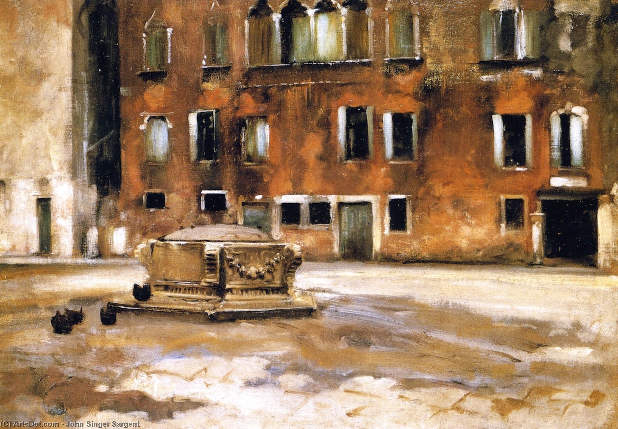 Wikioo.org - The Encyclopedia of Fine Arts - Painting, Artwork by John Singer Sargent - Campo San Agnese, Venise