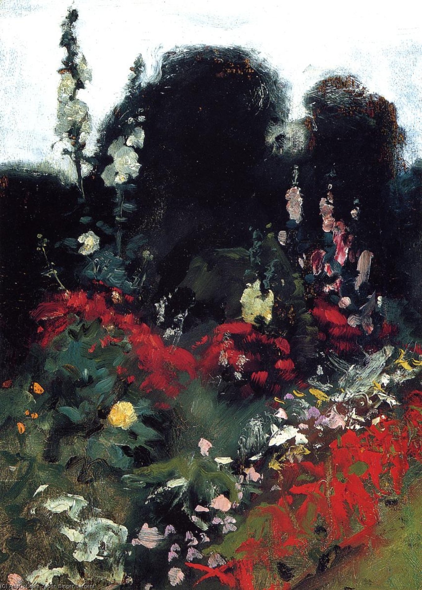 WikiOO.org - Güzel Sanatlar Ansiklopedisi - Resim, Resimler John Singer Sargent - Corner of a Garden