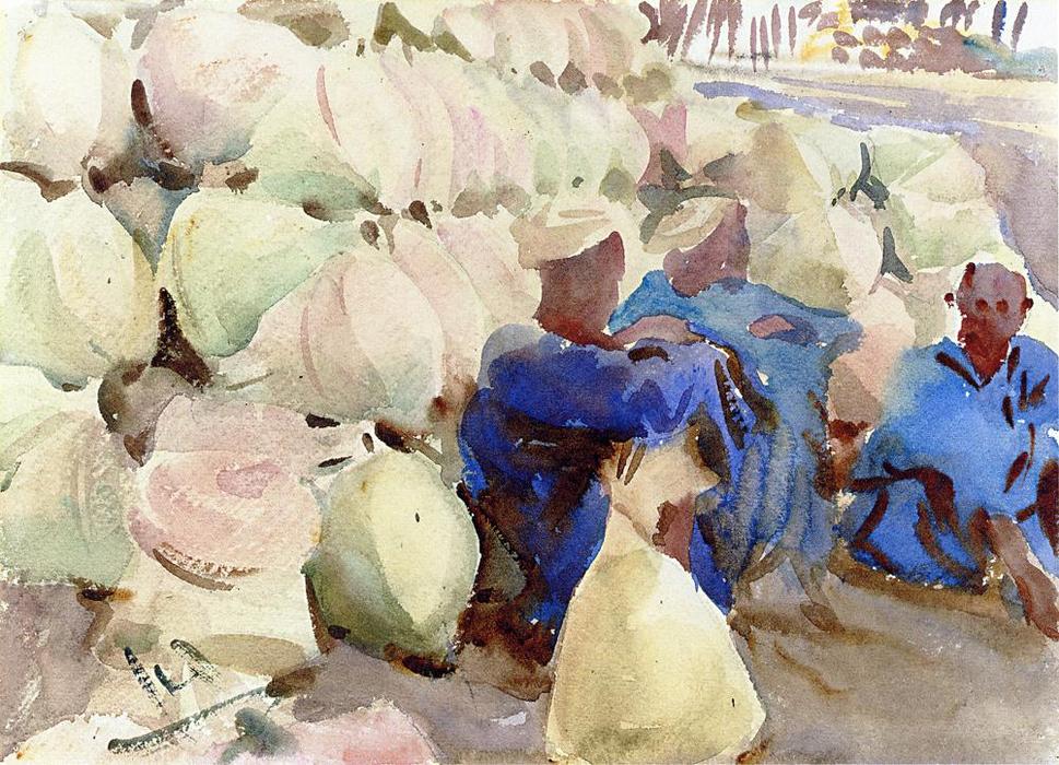 WikiOO.org - Enciklopedija likovnih umjetnosti - Slikarstvo, umjetnička djela John Singer Sargent - Egyptian Water Jars