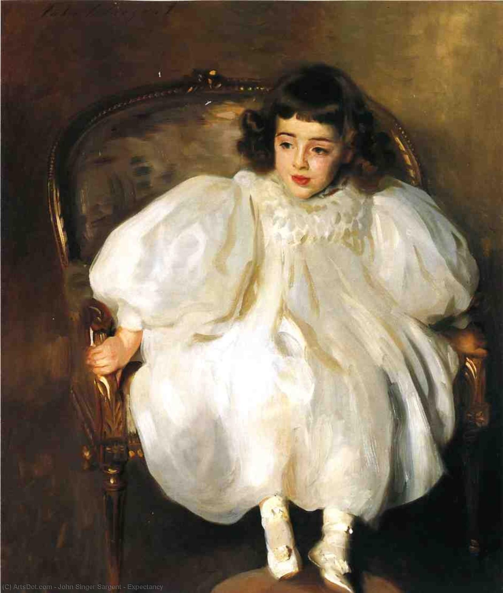 WikiOO.org - Encyclopedia of Fine Arts - Lukisan, Artwork John Singer Sargent - Expectancy