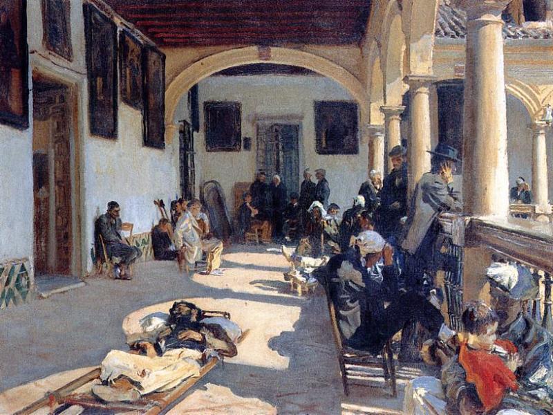 Wikioo.org - The Encyclopedia of Fine Arts - Painting, Artwork by John Singer Sargent - Hospital at Granada