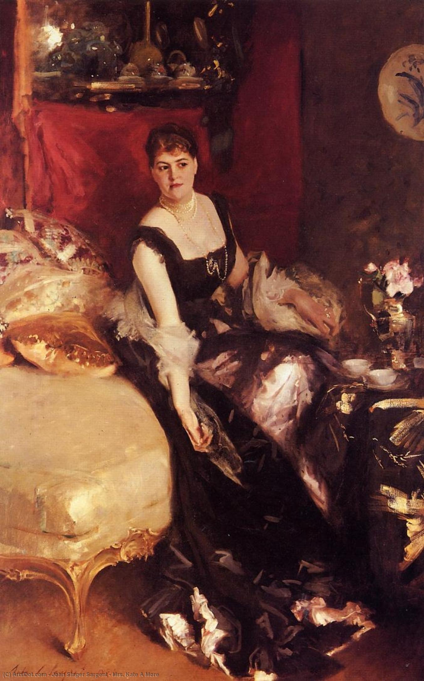 Wikioo.org - The Encyclopedia of Fine Arts - Painting, Artwork by John Singer Sargent - Mrs. Kate A More