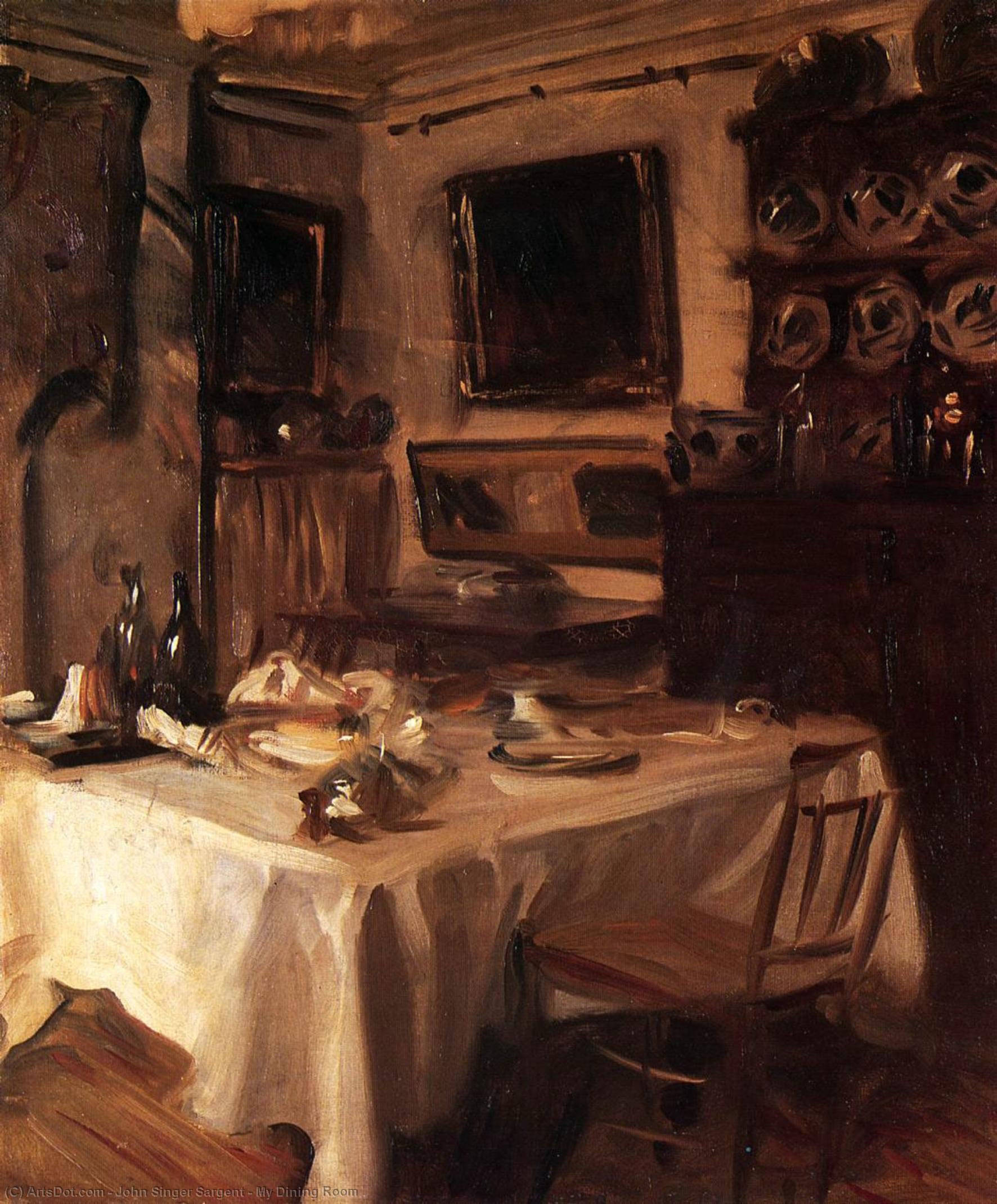 Wikioo.org - The Encyclopedia of Fine Arts - Painting, Artwork by John Singer Sargent - My Dining Room