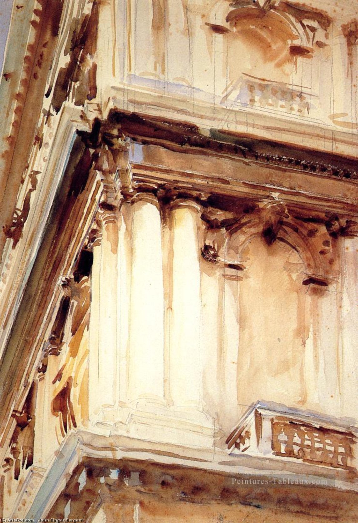 WikiOO.org - Encyclopedia of Fine Arts - Lukisan, Artwork John Singer Sargent - Palazzo Corner della Ca Grande