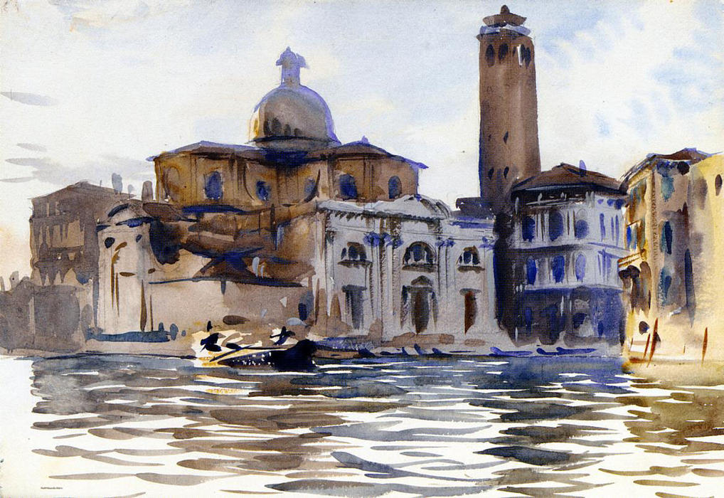 Wikioo.org - The Encyclopedia of Fine Arts - Painting, Artwork by John Singer Sargent - Palazzo Labbia, Venice