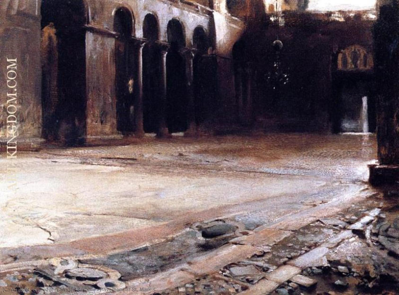 Wikioo.org - The Encyclopedia of Fine Arts - Painting, Artwork by John Singer Sargent - Pavement of St. Mark's
