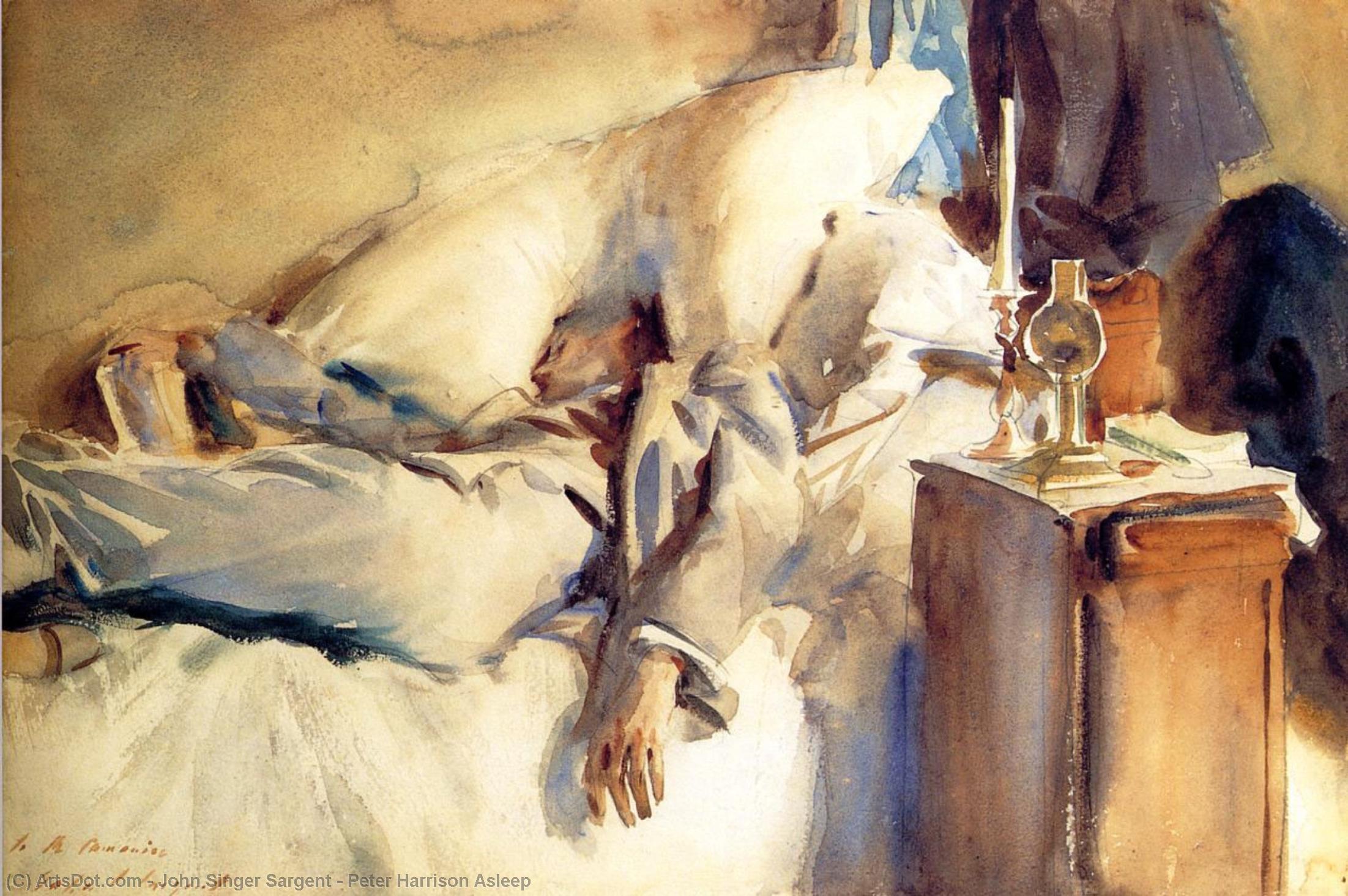 WikiOO.org - Encyclopedia of Fine Arts - Lukisan, Artwork John Singer Sargent - Peter Harrison Asleep