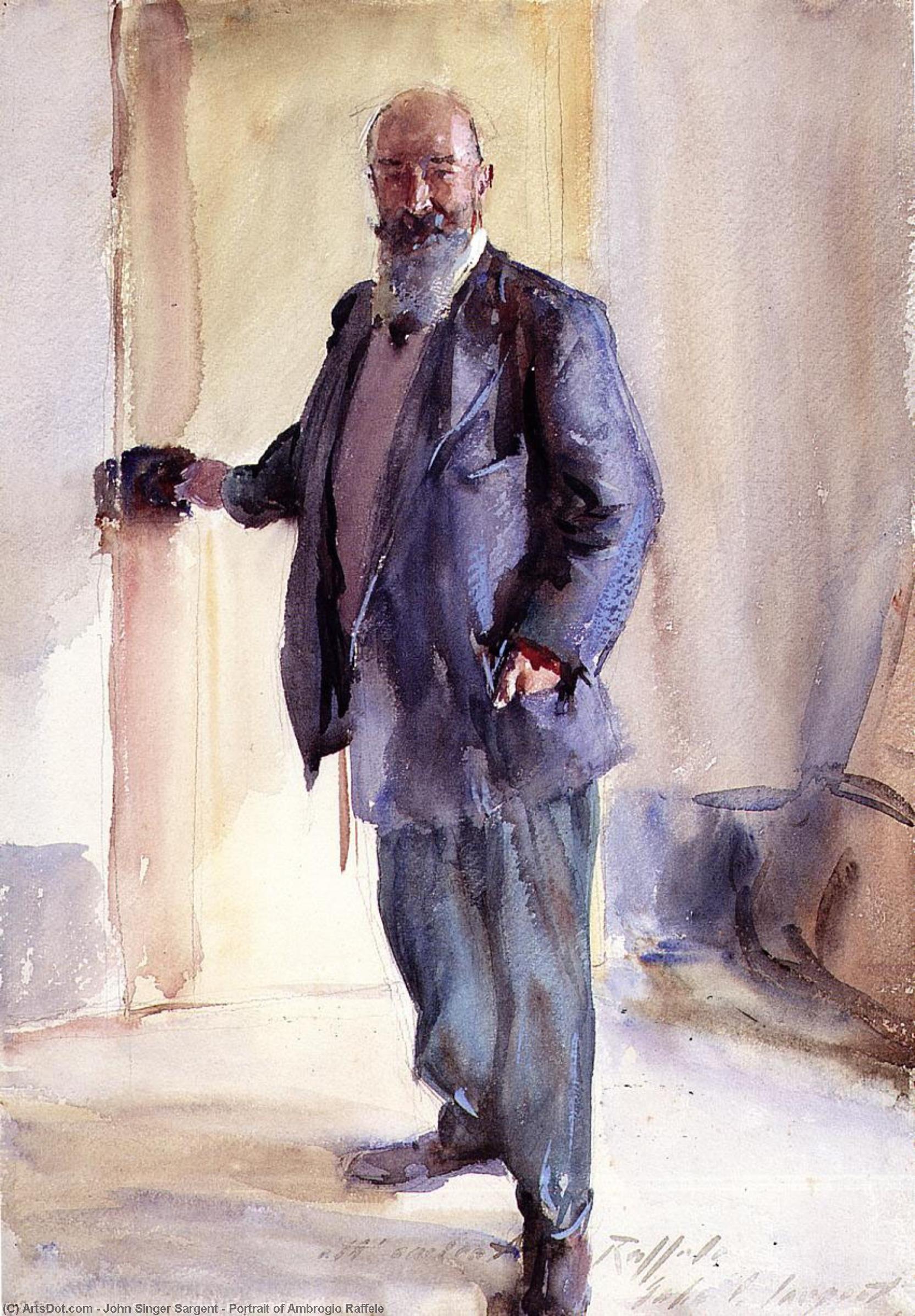 Wikioo.org - Die Enzyklopädie bildender Kunst - Malerei, Kunstwerk von John Singer Sargent - Porträt von Ambrogio Raffele