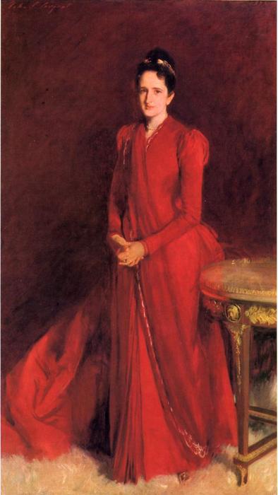 Wikioo.org - The Encyclopedia of Fine Arts - Painting, Artwork by John Singer Sargent - Portrait of Mrs. Elliott Fitch Shepard