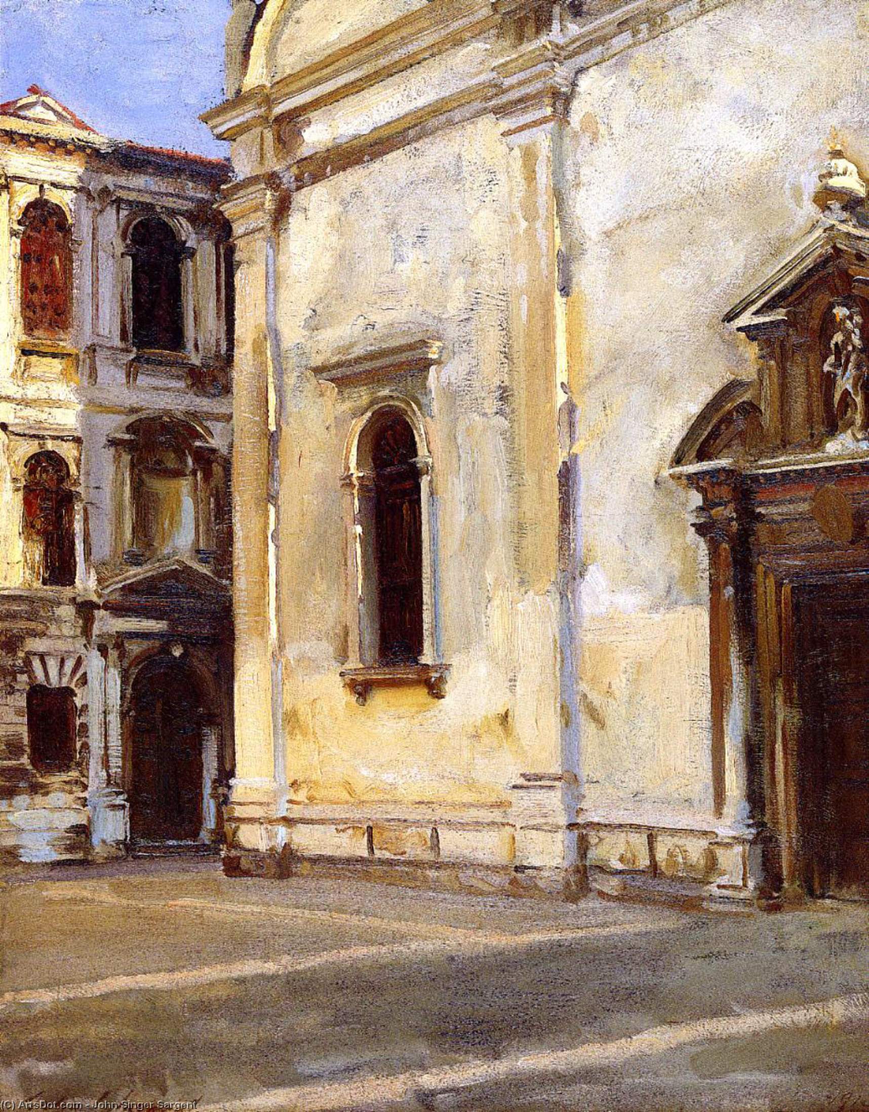 Wikioo.org - The Encyclopedia of Fine Arts - Painting, Artwork by John Singer Sargent - Santa Maria del Carmelo and Scuola Grande dei Carmini