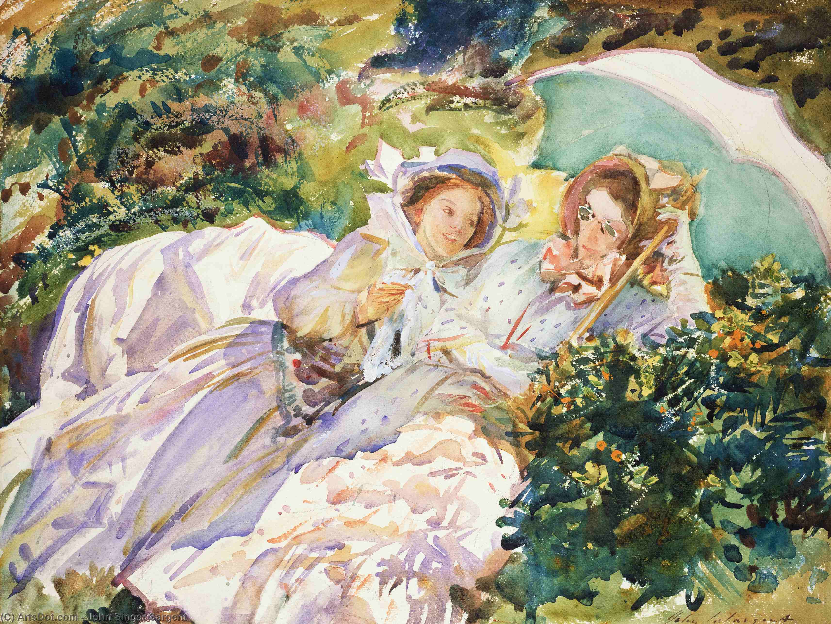 WikiOO.org - Encyclopedia of Fine Arts - Lukisan, Artwork John Singer Sargent - Simplon Pass. The Tease