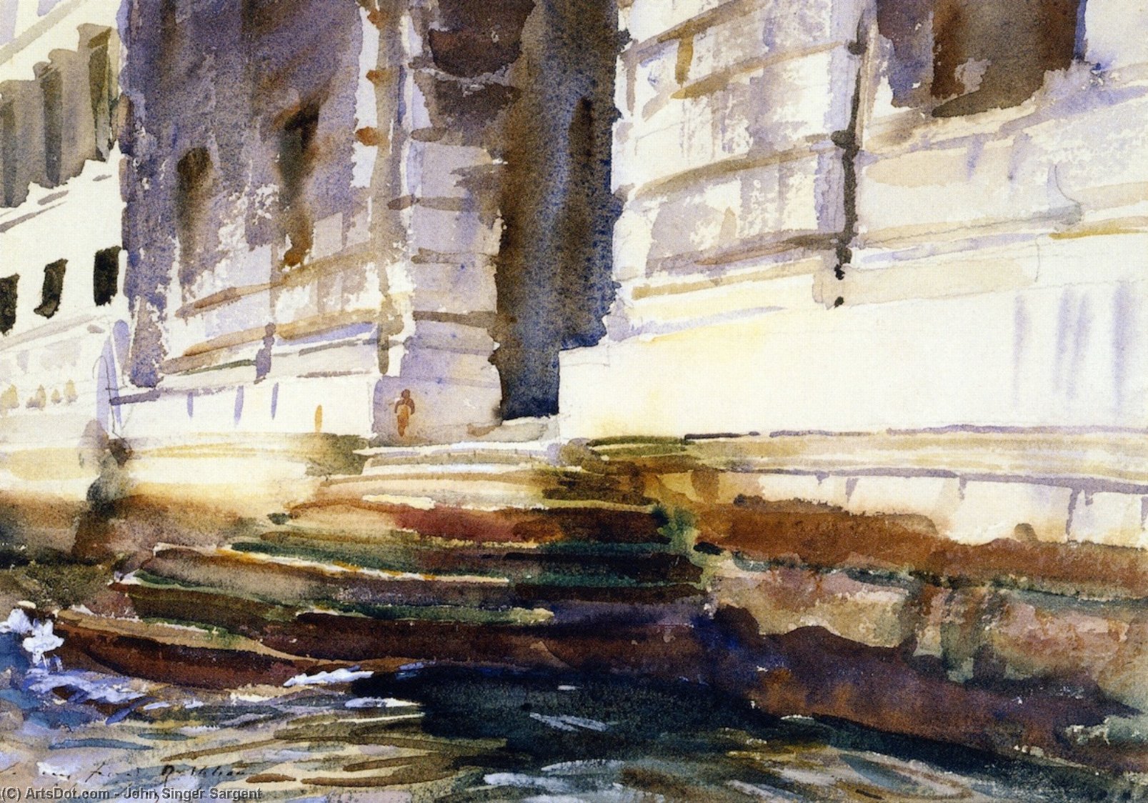 Wikioo.org - The Encyclopedia of Fine Arts - Painting, Artwork by John Singer Sargent - Steps of a Palace