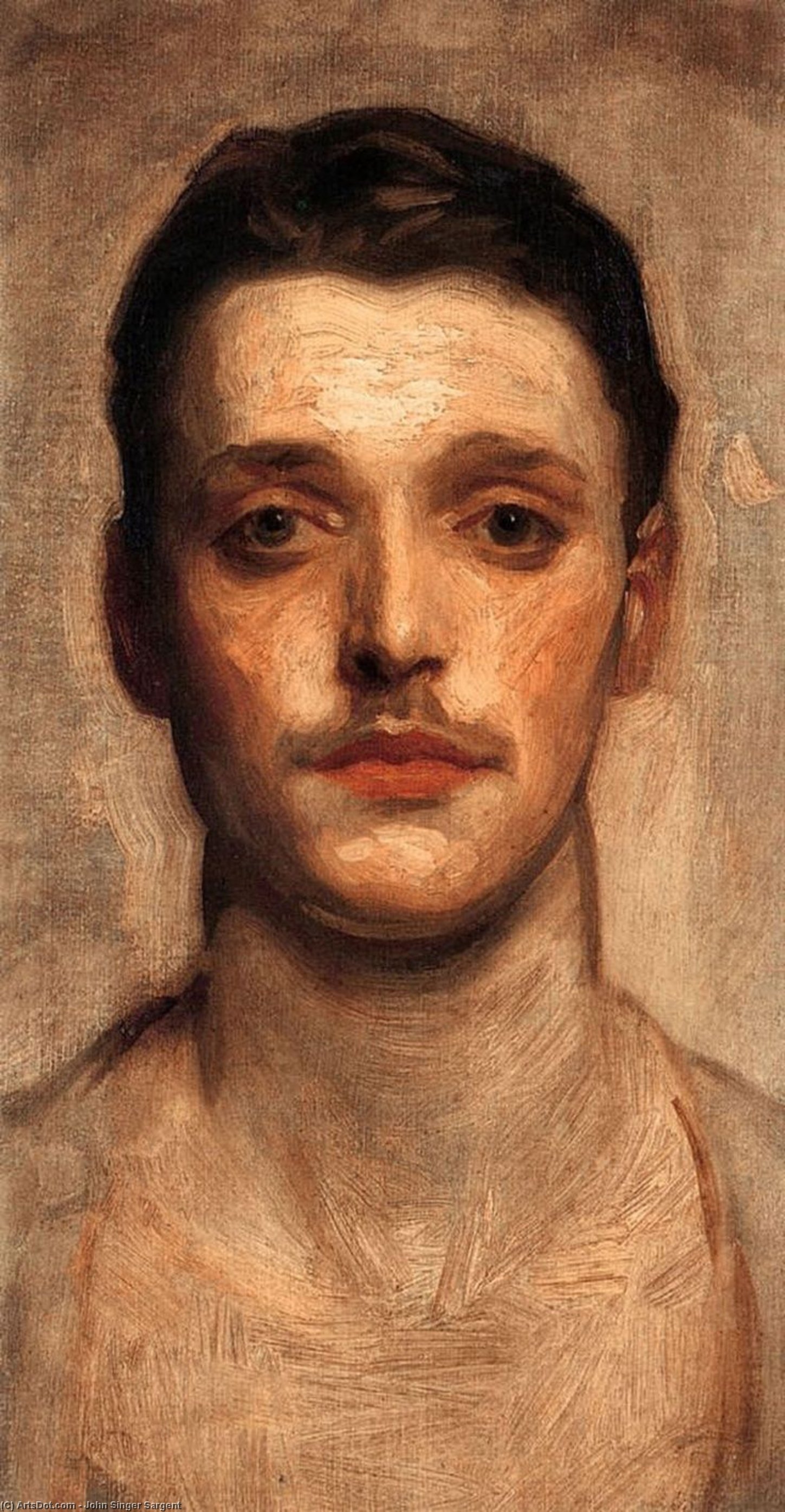 Wikioo.org - The Encyclopedia of Fine Arts - Painting, Artwork by John Singer Sargent - Study of a Young Man