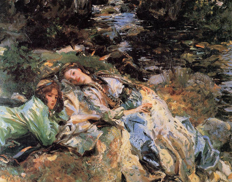 WikiOO.org - Encyclopedia of Fine Arts - Lukisan, Artwork John Singer Sargent - The Brook