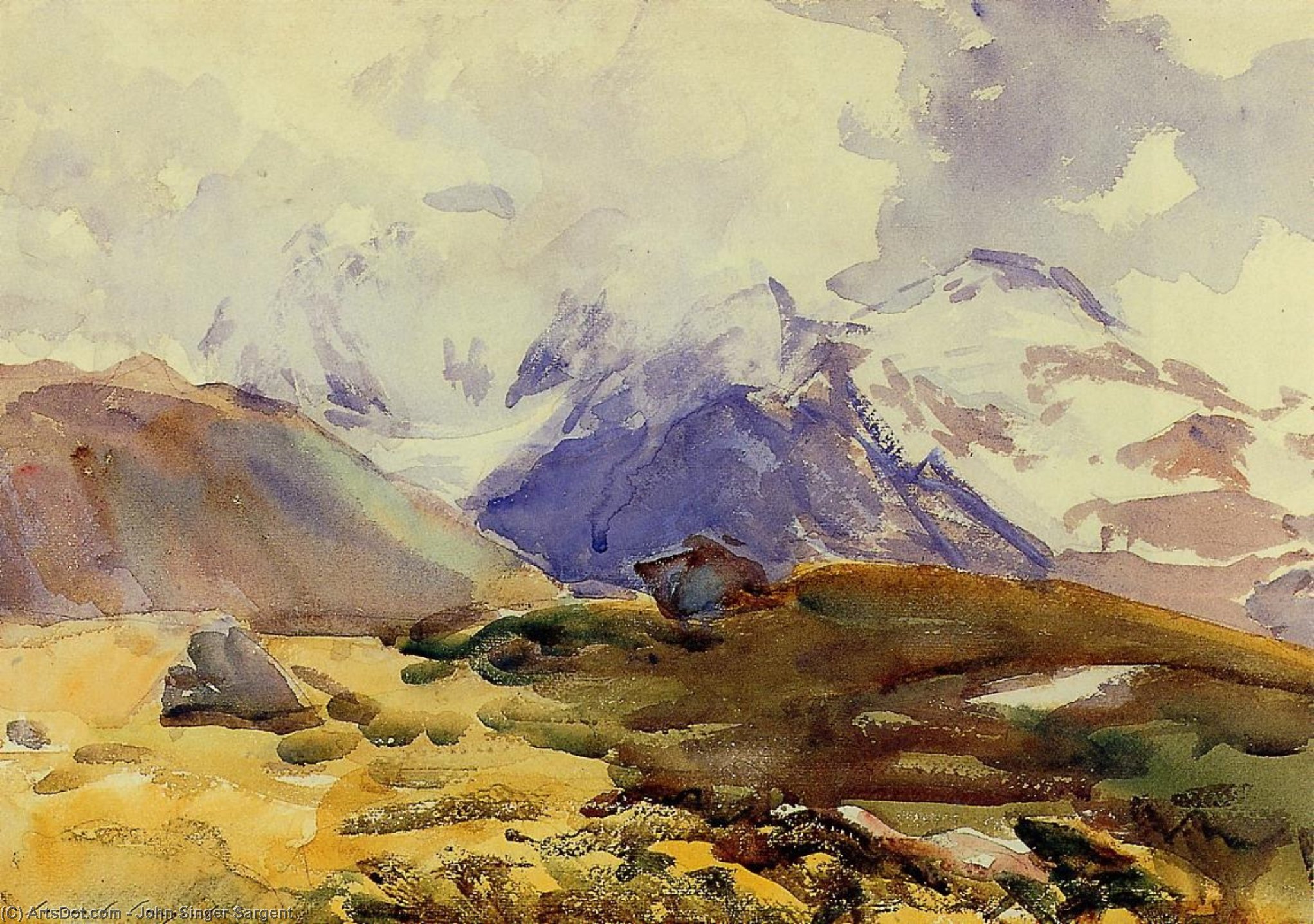 WikiOO.org - Encyclopedia of Fine Arts - Lukisan, Artwork John Singer Sargent - The Simplon