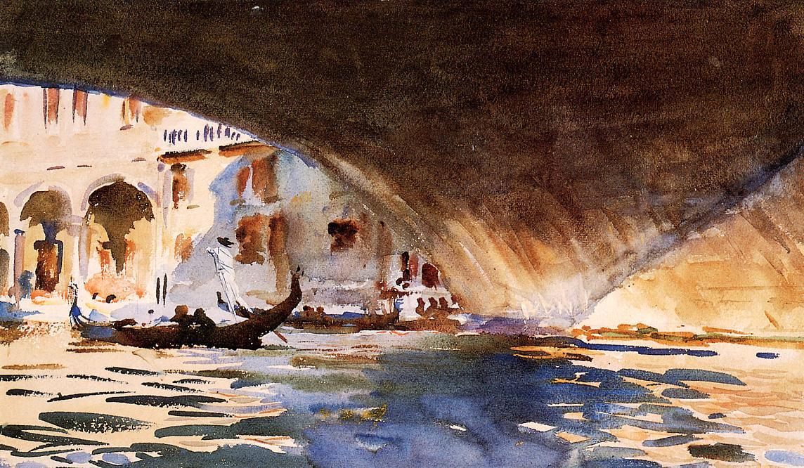 Wikioo.org - The Encyclopedia of Fine Arts - Painting, Artwork by John Singer Sargent - Under the Rialto Bridge