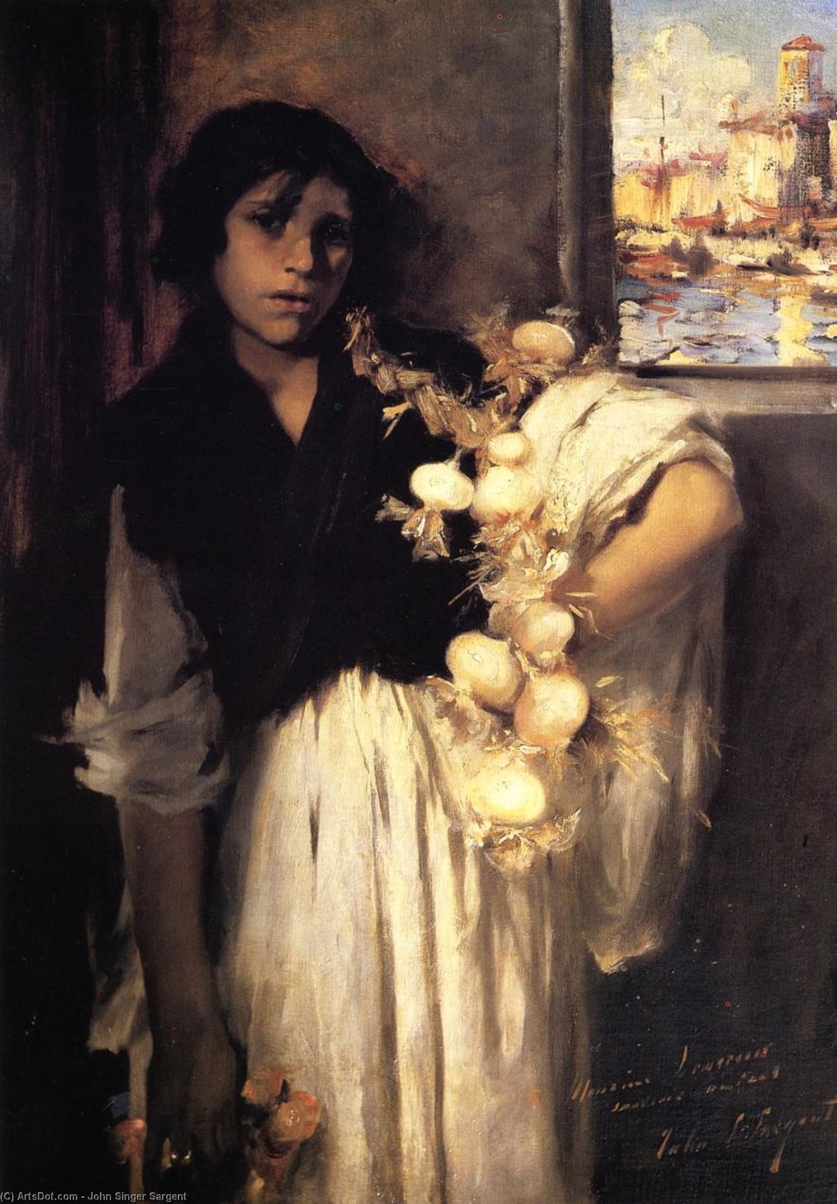 Wikioo.org - The Encyclopedia of Fine Arts - Painting, Artwork by John Singer Sargent - Venetian Onion Seller