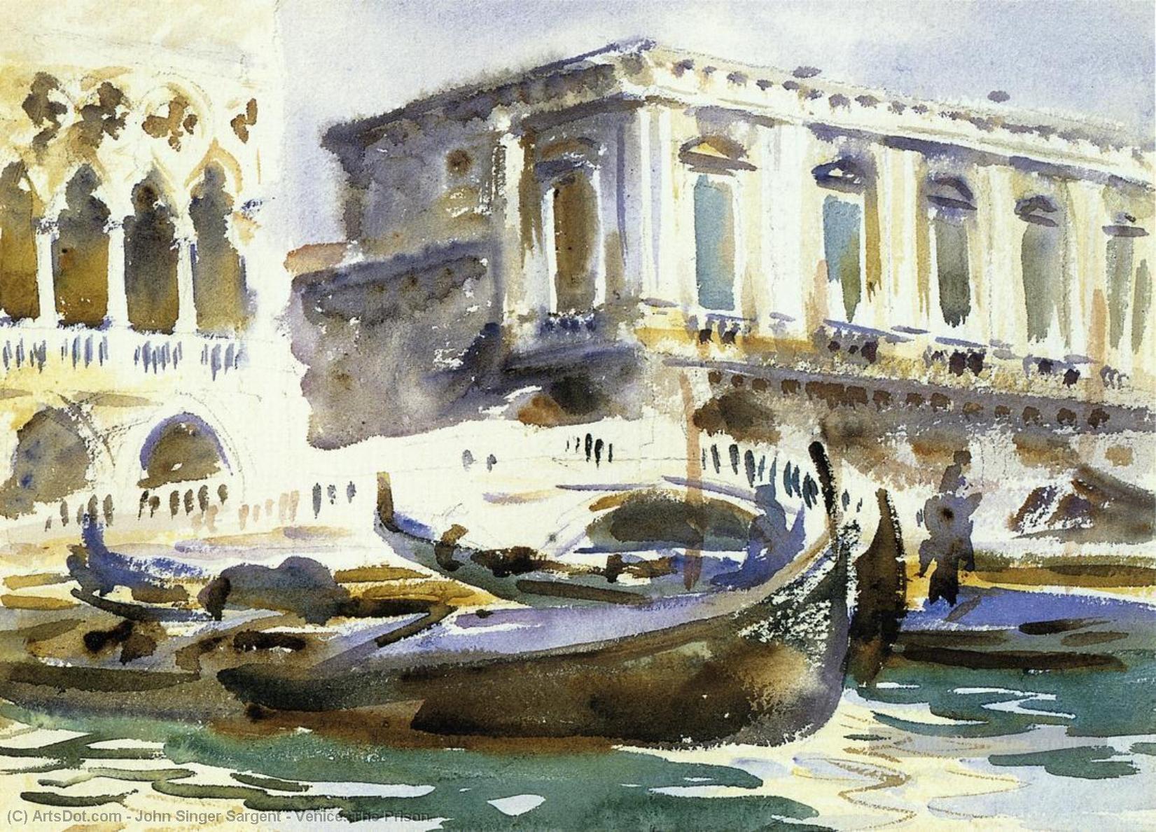 Wikioo.org - The Encyclopedia of Fine Arts - Painting, Artwork by John Singer Sargent - Venice. The Prison