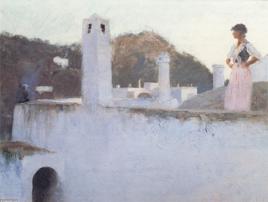 Wikioo.org – La Enciclopedia de las Bellas Artes - Pintura, Obras de arte de John Singer Sargent - Vista de Capri
