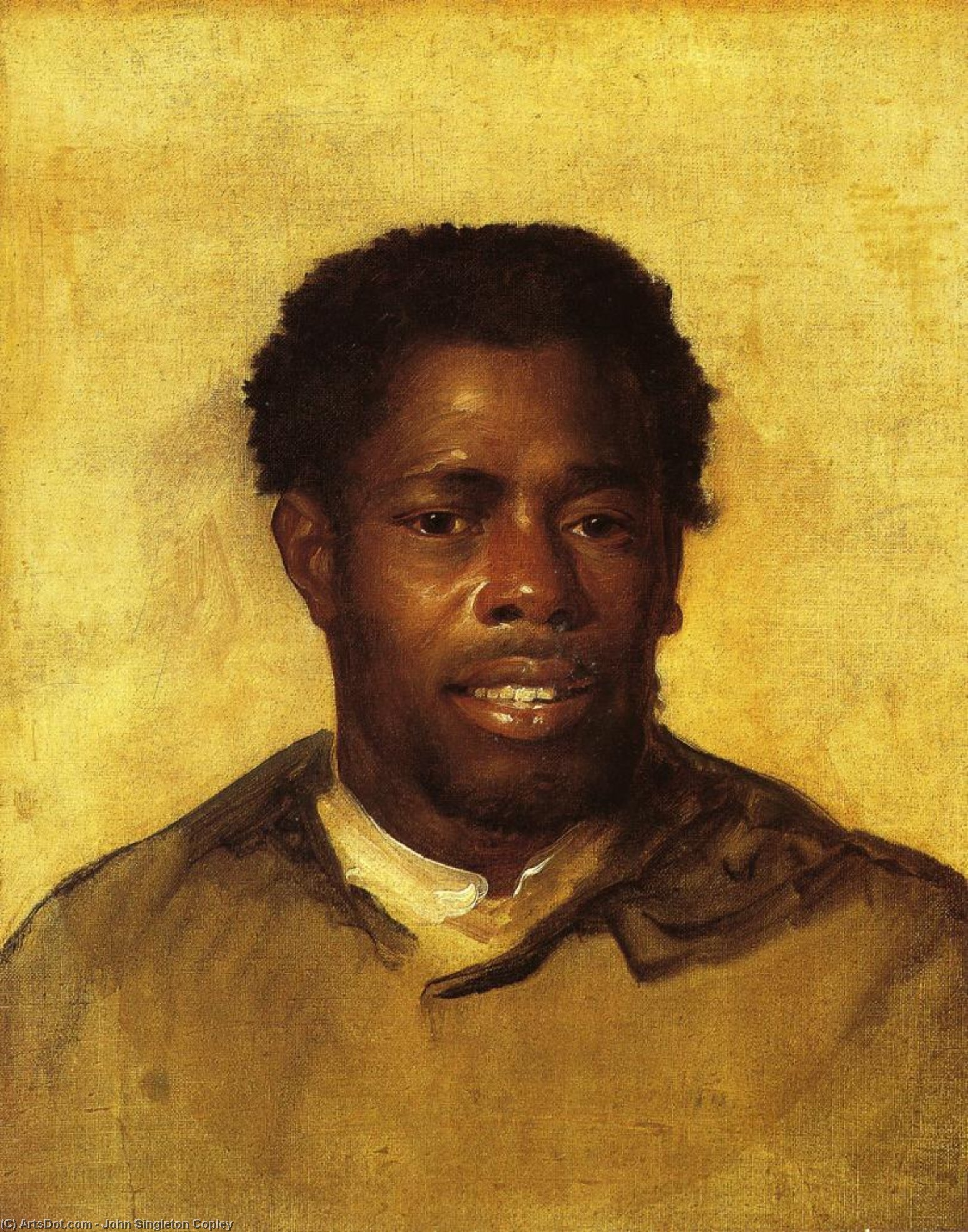Wikioo.org - Bách khoa toàn thư về mỹ thuật - Vẽ tranh, Tác phẩm nghệ thuật John Singleton Copley - Head of a Negro