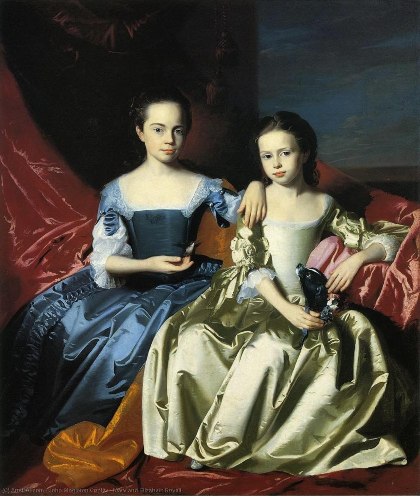 WikiOO.org - Encyclopedia of Fine Arts - Maľba, Artwork John Singleton Copley - Mary and Elizabeth Royall